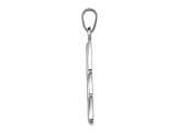 Rhodium Over 14K White Gold Polished Trinity Knot Pendant