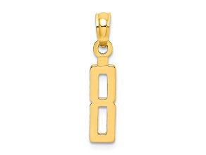 14k Yellow Gold Polished Number 8 Pendant