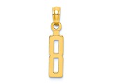 14k Yellow Gold Polished Number 8 Pendant