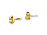 14K Yellow Gold Duck Post Earrings