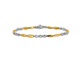 14K Two-tone Polished 7.75-inch Bracelet