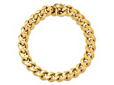 14K Yellow Gold Polished Curb 11mm 8 inch Bracelet