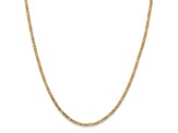 14K Yellow Gold 2.25mm Flat Figaro Chain Necklace