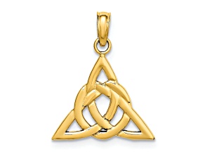 14K Yellow Gold Small Celtic Trinity Knot Charm