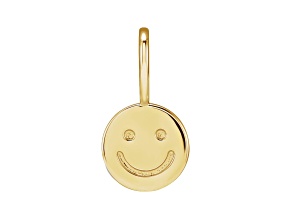 14K Yellow Gold Smiley Face Charm Pendant