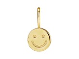 14K Yellow Gold Smiley Face Charm Pendant