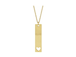 14K Yellow Gold Vertical Bar Necklace