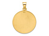 14k Yellow Gold Polished and Satin St. Michael Medal Pendant