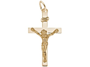14K Yellow Gold Cross Charm