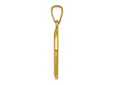 14K Yellow Gold Polished and Satin St Joseph Medal Hollow Pendant