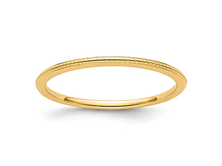 10K Yellow Gold 1.2mm Bead Stackable Expressions Band