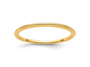 10K Yellow Gold 1.2mm Bead Stackable Expressions Band