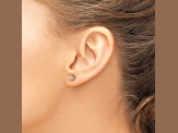 10k Rose Gold 6mm Diamond-Cut Ball Stud Earrings