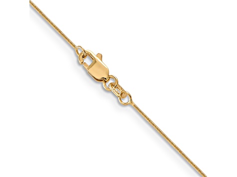 14K Yellow Gold .65mm Round Snake Chain Necklace