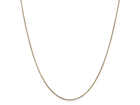 14K Yellow Gold .65mm Round Snake Chain Necklace