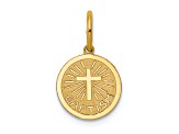 14K Yellow Gold Small Baptism Charm