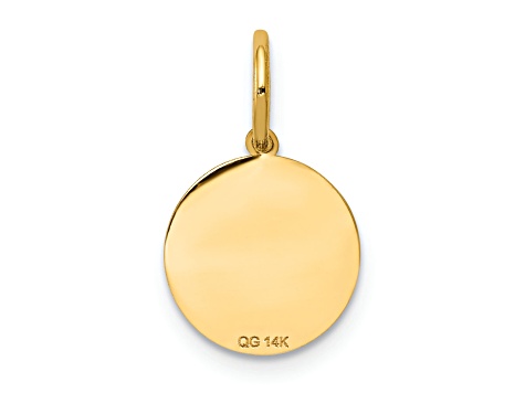 14K Yellow Gold Small Baptism Charm