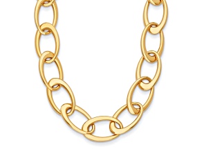 14K Yellow Gold Oval Link 18-inch Necklace