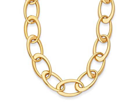 14K Yellow Gold Oval Link 24-inch Necklace