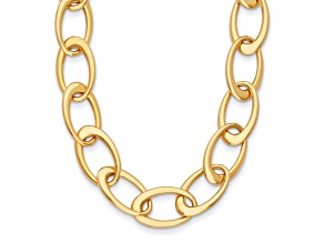 14K Yellow Gold Oval Link 24-inch Necklace