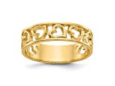 14K Yellow Gold Heart Ring