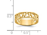 14K Yellow Gold Heart Ring