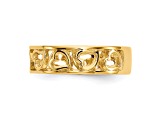 14K Yellow Gold Heart Ring