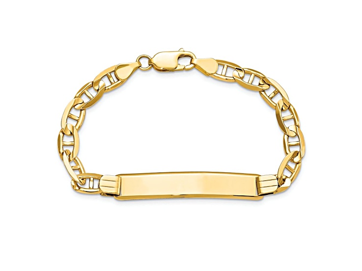 14k Yellow Gold Mariner Link ID Bracelet