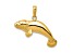 14k Yellow Gold Solid Polished Manatee Pendant