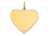 14K Yellow Gold Polished Class of 2024 Heart Charm