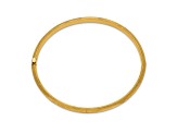 14K Yellow Gold 4/16 Laser Cut Hinged Bangle Bracelet