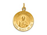 14K Yellow Gold Sacred Heart of Jesus Medal Charm