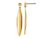 14K Yellow Gold Polished Post Dangle Earrings