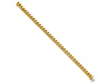 14K Yellow Gold Polished Curb Link Men's Bracelet