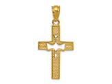 14K Yellow Gold Dove Cross Pendant