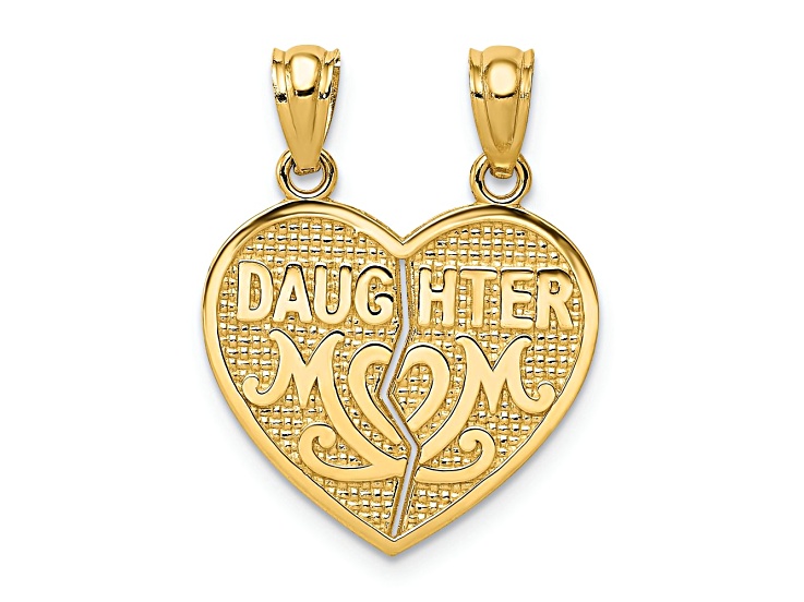 ワンピース Uhr Heart Mom Dress 5-6Y Vintage Brass Heart “mom” Pendant With Red Crystal, Stamped JCM