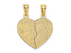 Loving Family 14K Yellow Gold Necklace – 2 Parents & 2 Children Mother's Pendant, 18 Inch Chain