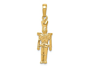 14K Yellow Gold Polished Toy Soldier Pendant