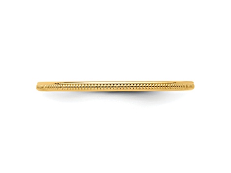 14K Yellow Gold 1.2mm Milgrain Stackable Expressions Band