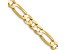 10k Yellow Gold 4.5mm Concave Open Figaro Link Bracelet