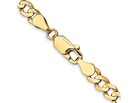 10k Yellow Gold 4.5mm Concave Open Figaro Link Bracelet