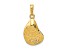 14k Yellow Gold Textured Oyster Shell Pendant