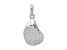Rhodium Over 14k White Gold Textured Oyster Shell Pendant
