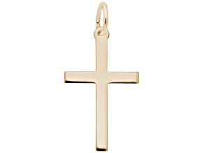 14K Yellow Gold Cross Charm