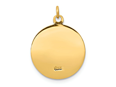 14K Yellow Gold Saint Anne Medal Charm