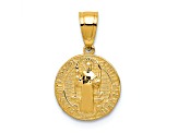 14K Yellow Gold San Benito 2 Sided Round Small Pendant