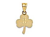 14K Yellow Gold 3 Leaf Clover Pendant