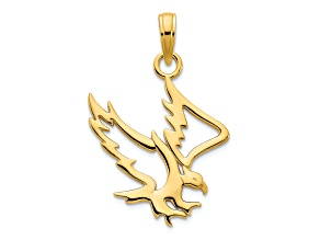 14k Yellow Gold Eagle Pendant