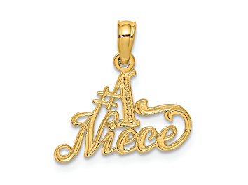Picture of 14k Yellow Gold Textured #1 Niece pendant