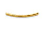 10k Yellow Gold 3mm Domed Omega 16 Inch Necklace